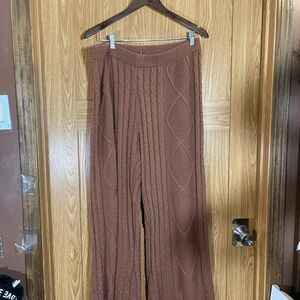 Brown Cable Knit Women's Pants (60)